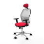 PIQUERAS Y CRESPO Silla de oficina Jorquera con mecanismo Sincro/Traslack Rojo y Blanco