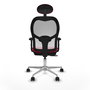 PIQUERAS Y CRESPO Silla de oficina Jorquera con mecanismo Sincro/Traslack Rojo y Blanco