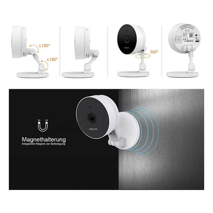 Foscam C5M Cámara de Vigilancia Blanca Inalámbrica 5 MP 3072 x 1728 Pixeles