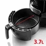 Haeger AF-M37.002A Freidora de Aire Caliente, 4.2 Litros, 1500W, Negra, Control Giratorio, Cesta Extraíble