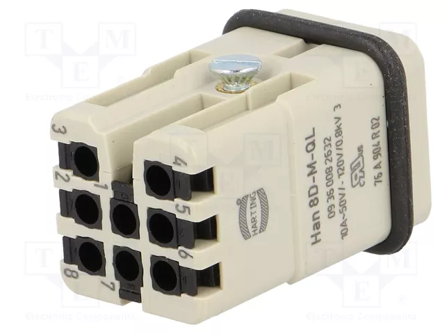 HARTING Han 8D-M Quick Lock 1,5mm² con plantilla de contacto macho