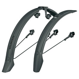 SKS VELOFLEXX Guardabarros Bicicleta Disco, Kit Delantero+Trasero, 700mm+930mm, Negro, Ajustable