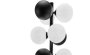 DKD Home Decor Lámpara de Pie Urban Negro Blanco 28 x 155 x 28 cm