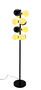 DKD Home Decor Lámpara de Pie Urban Negro Blanco 28 x 155 x 28 cm