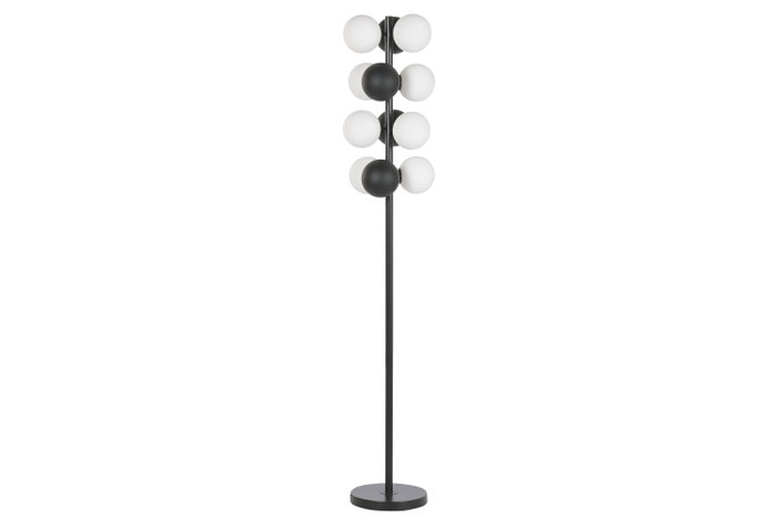 DKD Home Decor Lámpara de Pie Urban Negro Blanco 28 x 155 x 28 cm DKD Home Decor Lámpara de Pie Urban Negro Blanco 28 x 155 x 28 cm