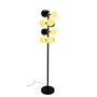 DKD Home Decor Lámpara de Pie de Metal y Cristal con Bolas, Negro
