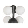 DKD Home Decor Lámpara de Pie de Metal y Cristal con Bolas, Negro