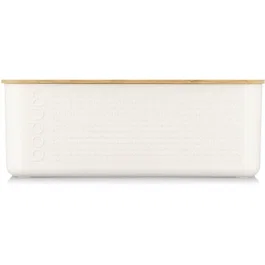 Bodum - Panera grande 11555-913 - Tapa de bambú - Blanca