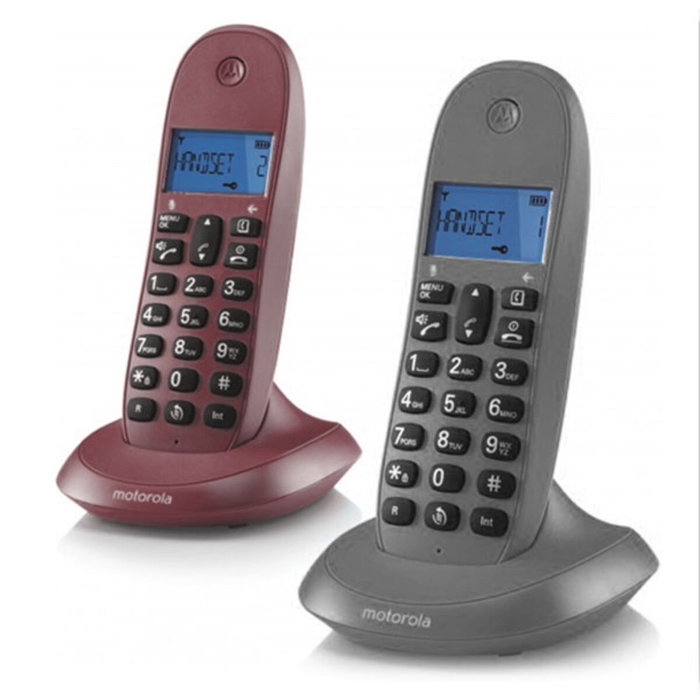 Motorola C1002 Teléfono inalámbrico DECT digital Duo Gris Motorola C1002 Teléfono inalámbrico DECT digital Duo Gris