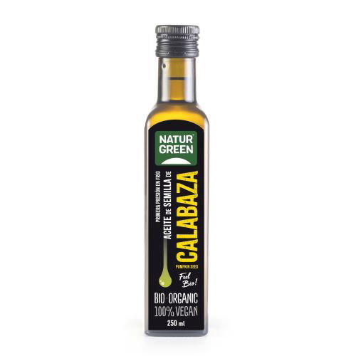 NATURGREEN Aceite de Semillas de Calabaza BIO 1ª Pression Frio 250ml NATURGREEN Aceite de Semillas de Calabaza BIO 1ª Pression Frio 250ml