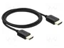 DeLOCK Cable HDMI High Speed 8K 60 Hz 48 Gbps 1 m, Negro