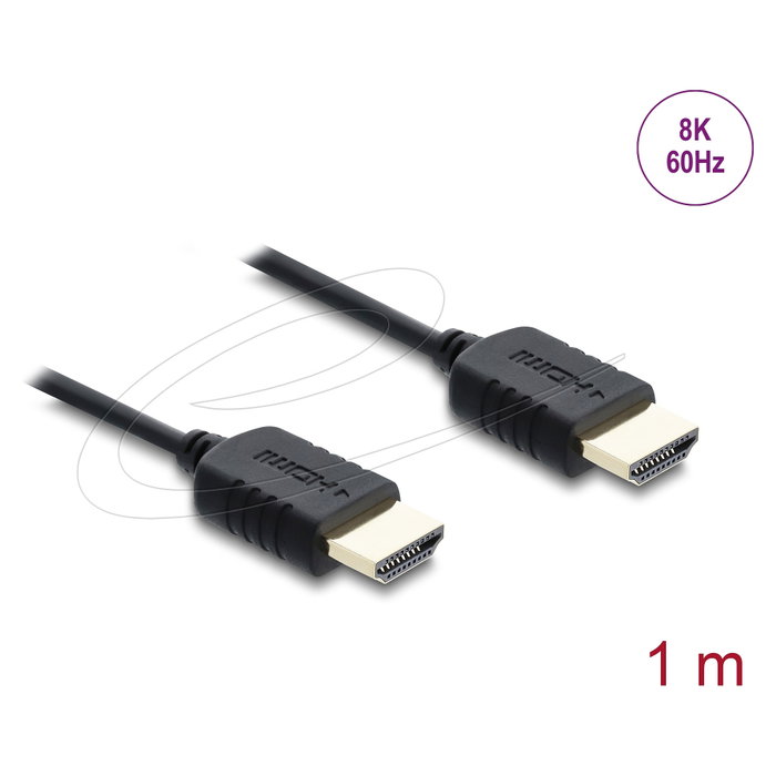 DeLOCK Cable HDMI 8K 60 Hz 48 Gbps con cubierta trenzada, 1 m DeLOCK Cable HDMI 8K 60 Hz 48 Gbps con cubierta trenzada, 1 m