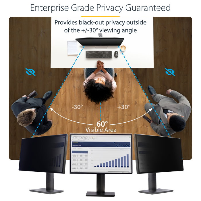 StarTech.com Filtro de Privacidad para Monitor de 27 Pulgadas, Colgante, Brillante