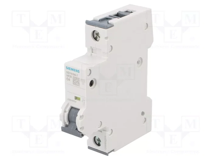 Siemens Automat C 5SY4104-7 1p 4A 10kA Siemens Automat C 5SY4104-7 1p 4A 10kA