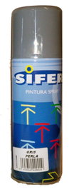 SIFER Pintura Spray Esmalte Acrílico Brillante Gris Perla 200ml