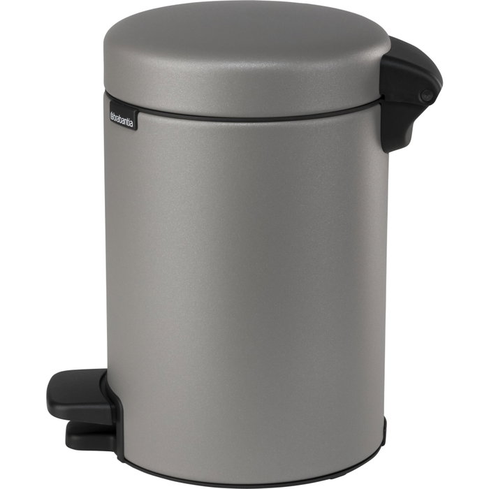 Brabantia Cubo de basura con pedal Newicon 3 L Mineral Concrete Grey