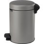 Brabantia Cubo de basura con pedal Newicon 3 L Mineral Concrete Grey