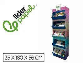 Liderpapel Expositor de Suelo para Trabajos Manuales con 160 Unidades Surtidas 35x180x56 cm