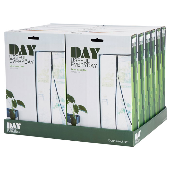 Day Mosquitera Puerta 100x210 cm para Mantener Insectos Fuera con Imanes y Velcros Autoadhesivos