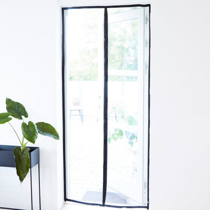 Day Mosquitera Puerta 100x210 cm para Mantener Insectos Fuera con Imanes y Velcros Autoadhesivos