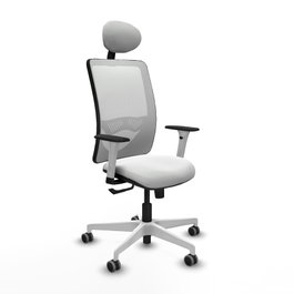 PIQUERAS Y CRESPO Silla de oficina Zulema con mecanismo Sincro, color Blanco