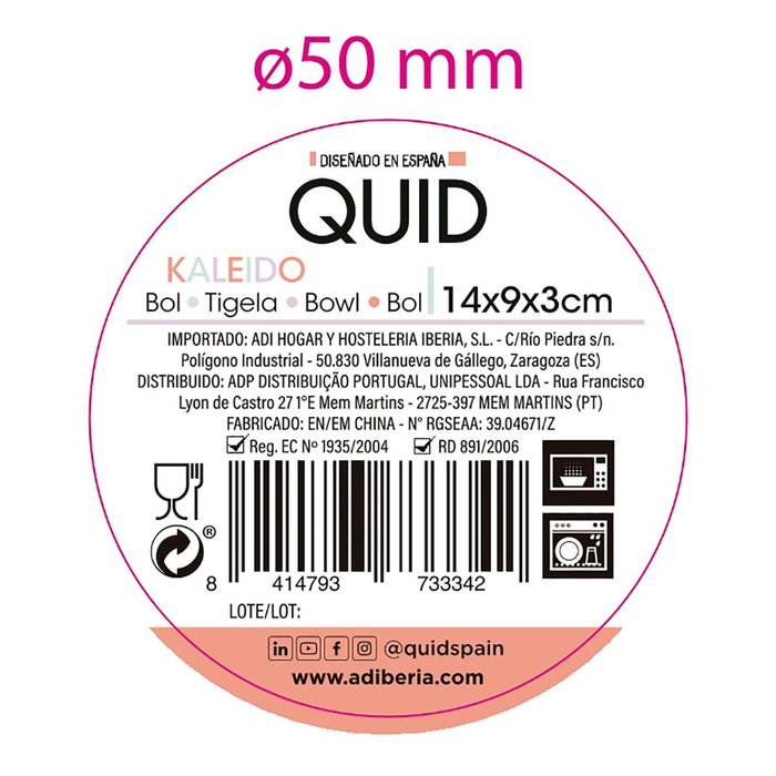 Bol Cerámico Kaleido Quid 14x9x3 cm