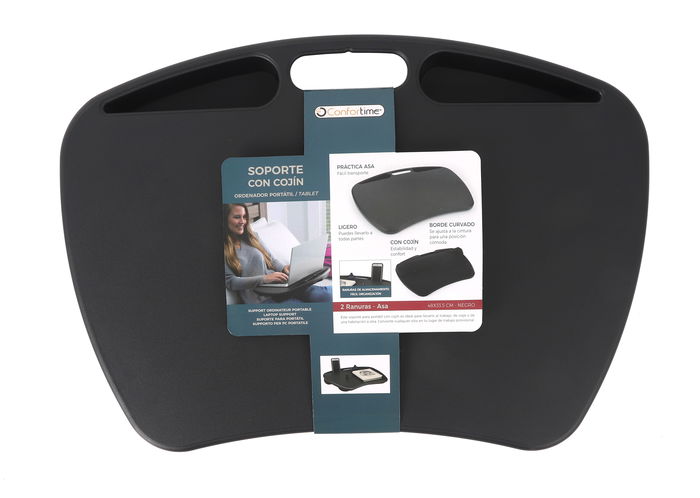 Confortime Soporte Plástico Portátil Cojín, Dimensiones: 47.8 cm (Largo) x 33.6 cm (Ancho) x 6.3 cm (Alto) (6 Unidades)