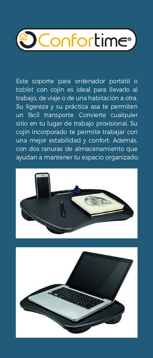 Confortime Soporte Plástico Portátil Cojín, Dimensiones: 47.8 cm (Largo) x 33.6 cm (Ancho) x 6.3 cm (Alto) (6 Unidades) Confortime Soporte Plástico Portátil Cojín, Dimensiones: 47.8 cm (Largo) x 33.6 cm (Ancho) x 6.3 cm (Alto) (6 Unidades)