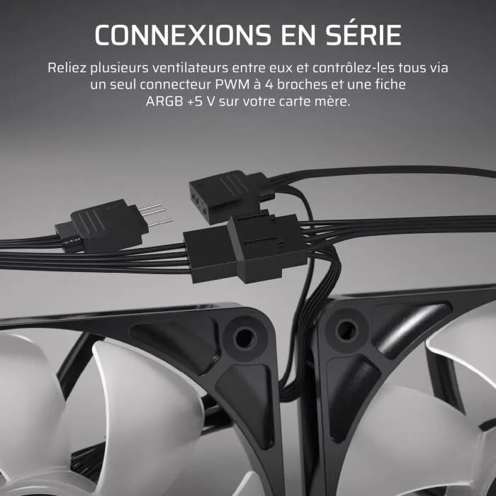 Corsair RS120 ARGB Ventilador de Carcasa 120mm Blanco