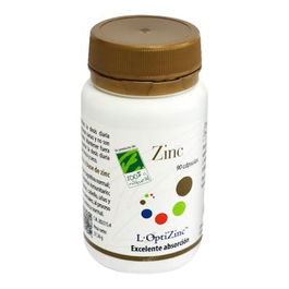 Cien por Cien Natural Zinc Aminoquelado L OptiZinc® Alta Biodisponibilidad 90 Cápsulas
