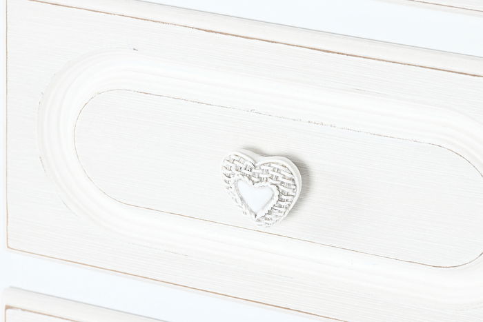 DKD Home Decor Chifonier Romántico Blanco Madera MDF 4 Cajones 100x36x40 cm