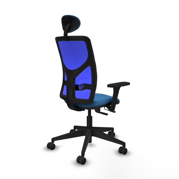 PIQUERAS Y CRESPO Silla de oficina Motilla Azul con mecanismo Sincro/Traslack PIQUERAS Y CRESPO Silla de oficina Motilla Azul con mecanismo Sincro/Traslack