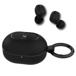 SAMI Buds Lite TWS Auriculares Inalambricos Negro Mini con Llavero Bateria 25 mAh