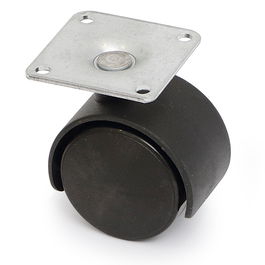 Q&Q Rueda Telly Aro Doble Ø40 Plástico Negro