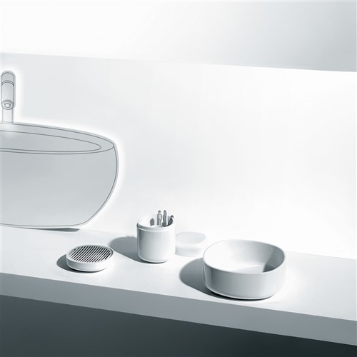 Alessi Jabonera PL04 W Diseño Minimalista PMMA Blanco