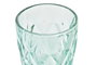 DKD Home Decor Set de 6 Vasos de Cristal Relieve Turquesa Diamond Garbo 1, 240ml