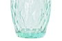 DKD Home Decor Set de 6 Vasos de Cristal Relieve Turquesa Diamond Garbo 1, 240ml