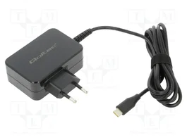 Qoltec GaN POWER PRO 45W USB-C Negro