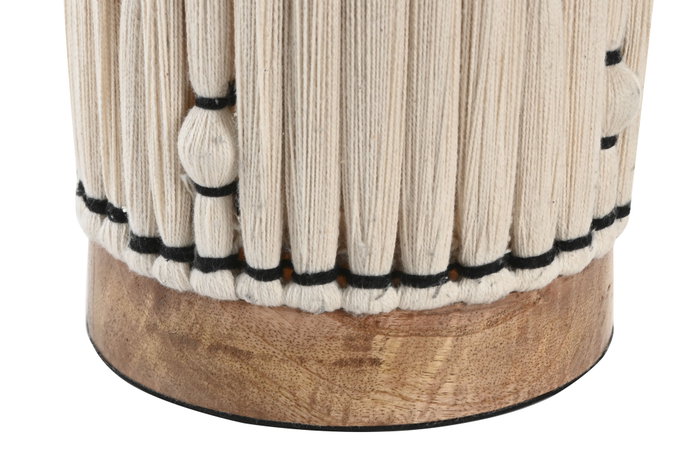 DKD Home Decor Lámpara de Sobremesa Algodón y Rafia Vila3