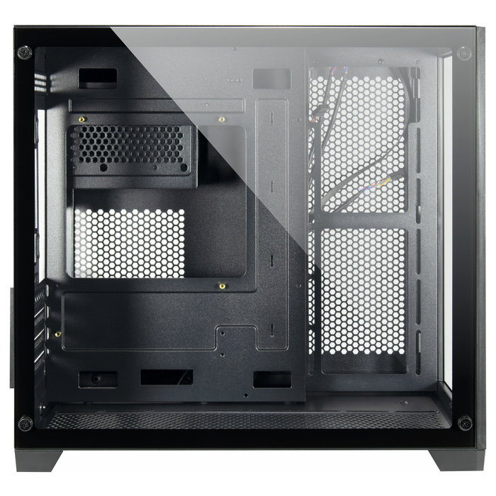 Inter-Tech C-501 Aspect Gaming Torre Midi Micro-ATX Mini-ITX PC Negro - Para CPU de 15.5 cm y Tarjeta Gráfica de 37.5 cm, Con Bahías 2.5/3.5" y Soporte para Ventiladores 120 mm