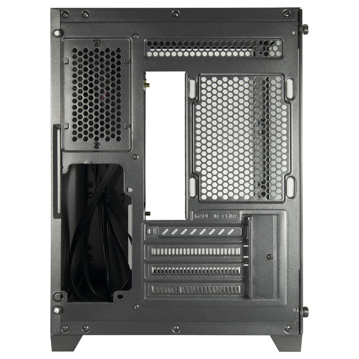 Inter-Tech C-501 Aspect Gaming Torre Midi Micro-ATX Mini-ITX PC Negro - Para CPU de 15.5 cm y Tarjeta Gráfica de 37.5 cm, Con Bahías 2.5/3.5" y Soporte para Ventiladores 120 mm