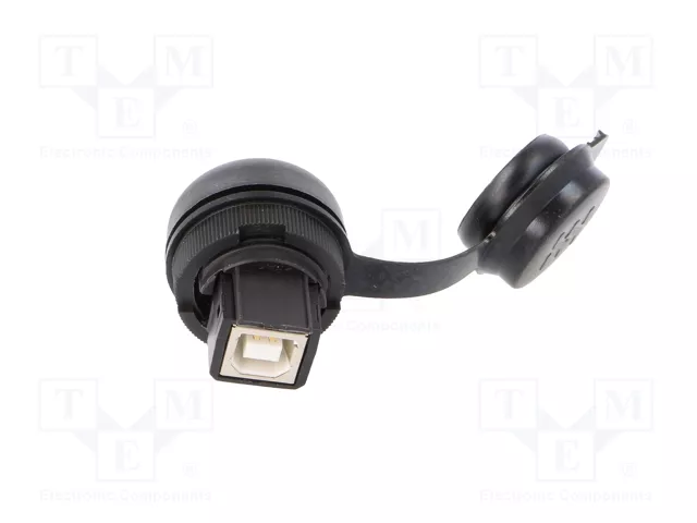 WEIDMÜLLER Conector hembra USB FrontCom Ø22mm IP65 negro WEIDMÜLLER Conector hembra USB FrontCom Ø22mm IP65 negro