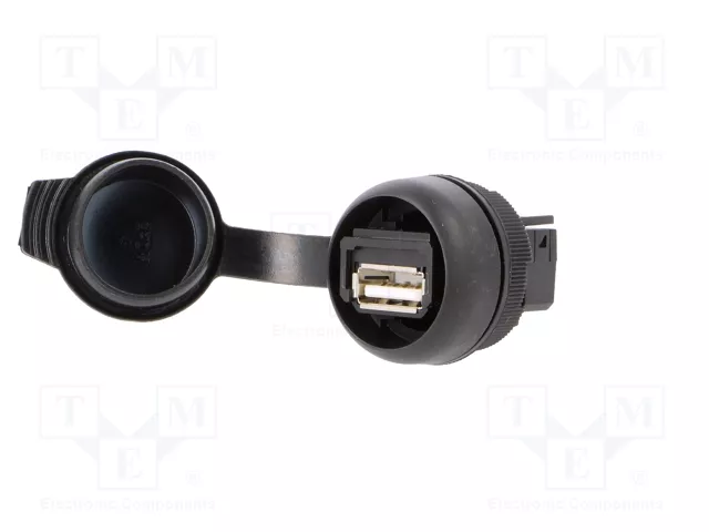 WEIDMÜLLER Conector hembra USB FrontCom Ø22mm IP65 negro WEIDMÜLLER Conector hembra USB FrontCom Ø22mm IP65 negro