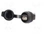 WEIDMÜLLER Conector hembra USB FrontCom Ø22mm IP65 negro