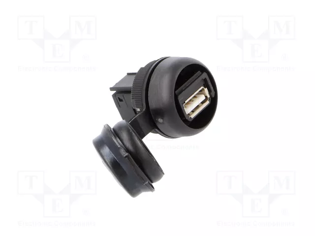 WEIDMÜLLER Conector hembra USB FrontCom Ø22mm IP65 negro WEIDMÜLLER Conector hembra USB FrontCom Ø22mm IP65 negro