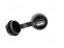 WEIDMÜLLER Conector hembra USB FrontCom Ø22mm IP65 negro