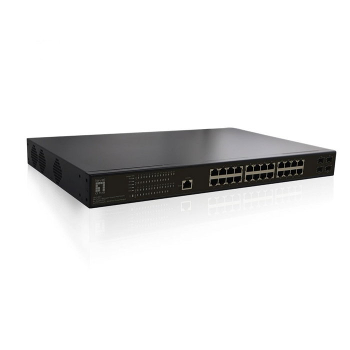 LevelOne GEP-2861 Switch Gigabit PoE Gestionado L2 de 28 Puertos (24 PoE+ y 4 SFP) extra_attributes.especificaciones.extra_attributes.technical_data.General.Weight (g) 4000g