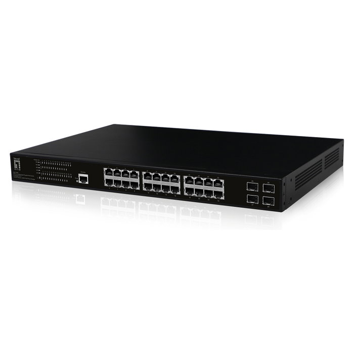 LevelOne GEP-2861 Switch Gigabit PoE Gestionado L2 de 28 Puertos (24 PoE+ y 4 SFP) extra_attributes.especificaciones.extra_attributes.technical_data.General.Weight (g) 4000g