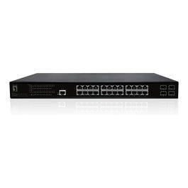 LevelOne GEP-2861 Switch Gestionado L2 Gigabit Ethernet 24xPoE+ 4xSFP Montaje en Rack 390W 1U