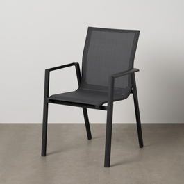 Silla Apilable Aluminio-Textileno 56,50 X 61,50 X 88,50 cm (Set de 2)